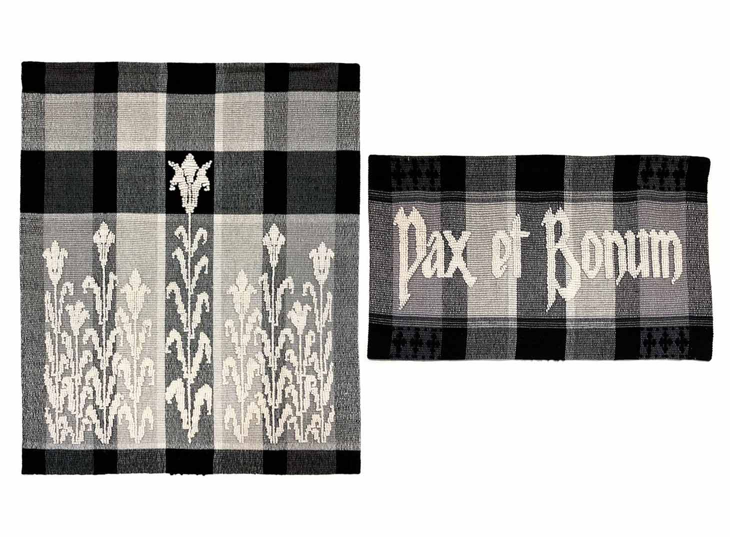 Woven "Pax et Bonum"
